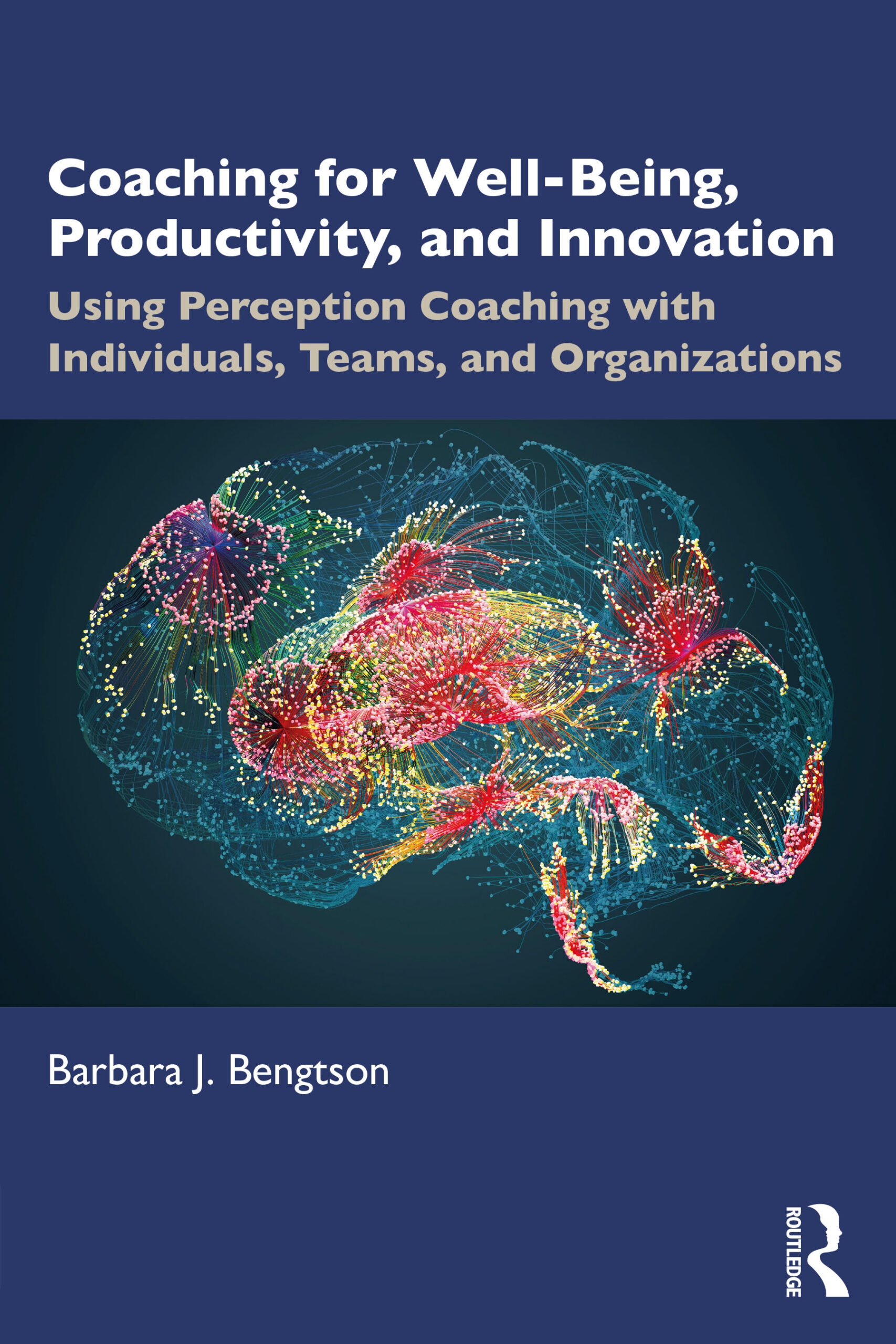 book cover with a brain scan Title: Coaching for Well-being, Productivity, and Innovation